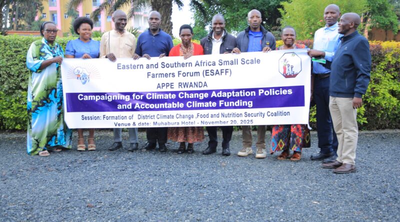 APPE launches the Campaign for Cimate Change Adaptation Policies in Musanze District APPE launches the Campaign for Cimate Change Adaptation Policies in Musanze District