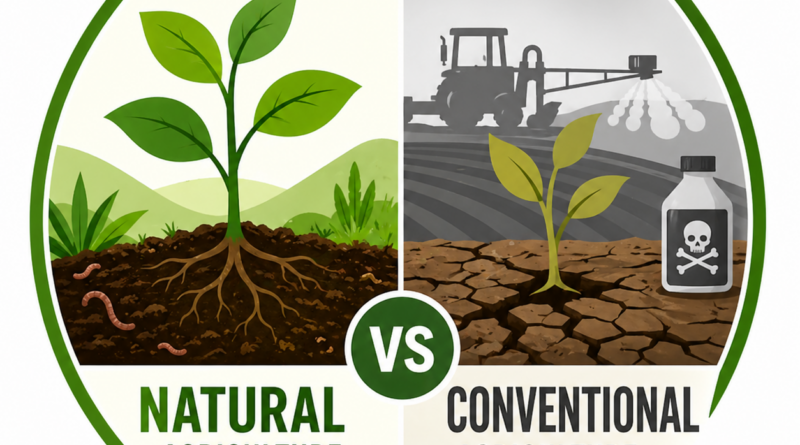 Natural Agriculture vs Conventional Agriculture: Rethinking the Future of Food Systems