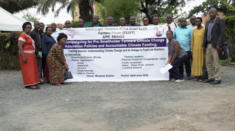 Musanze: APPE and ESAFF Rwanda intensify efforts to equip farmers sgainst climate change
